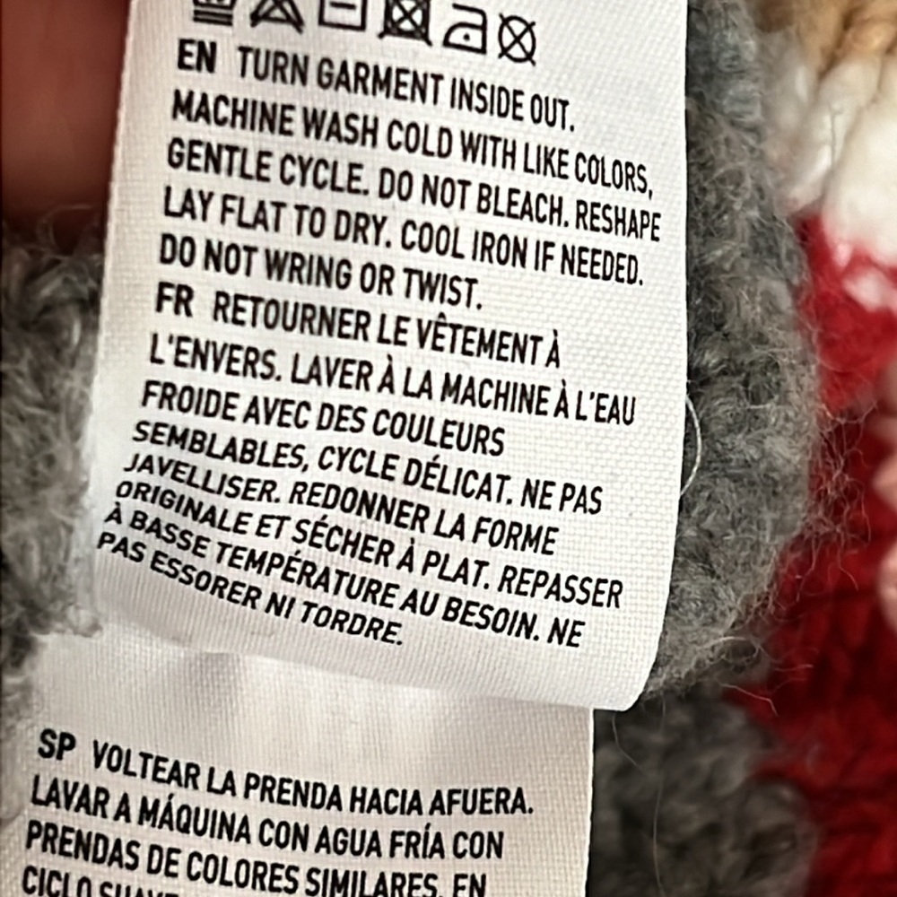 American Eagle Y2K Vintage Varsity full zip cardigan Sweater, grey and red,sz M - Picture 10 of 10